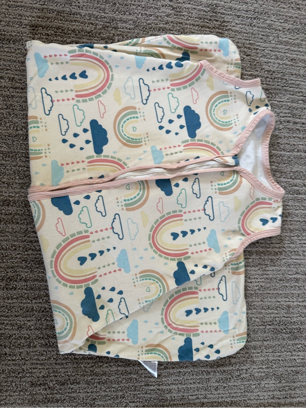 Rainbow & Cloud Baby Sleep Sack - Pastel Multi